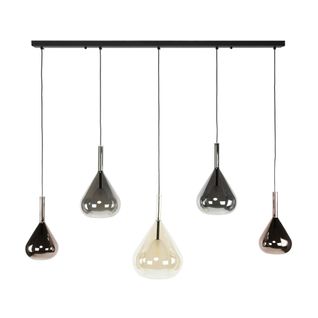 Suspension Design Verre 3 Couleurs, 5 Abat-jour Goutte Niagara