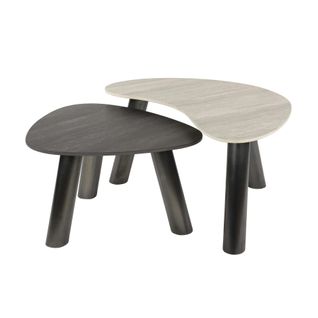 Tables Basses Céramique 2 Finitions, Forme Galet (x2) Galway