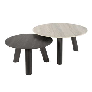Tables Basses Céramique 3d Gris Clair et Foncé (x2) Galway