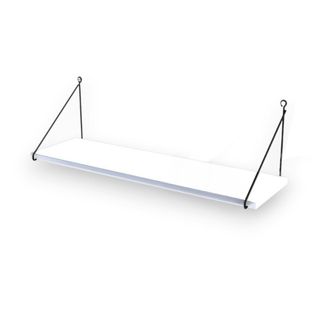 Etagère Murale Blanche à Montants Noirs Jena