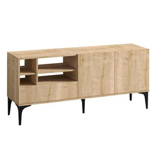 Buffet Scandinave 2 Portes Décor Bois Clair Umea