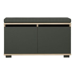 Banc à Chaussures 2 Portes Anthracites Et Assise Marfa