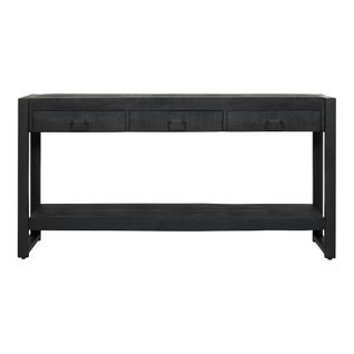 Console Bois Noir 3 Tiroirs Milora
