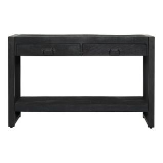 Console Bois Noir 2 Tiroirs Milora