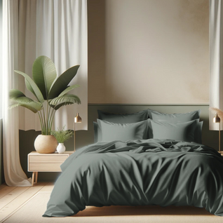 Drap Plat Coton Lichen -270 X 300 cm