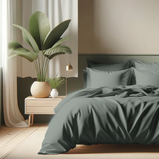 Housse de couette coton TERTIO® Lichen - 140 X 200 cm