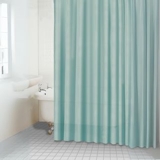 Rideau De Douche Uni Aspect Tissu - 180x180 Cm - Vert Menthe