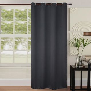 Rideau Occultant Uni Coloré - 140x260 Cm - Noir