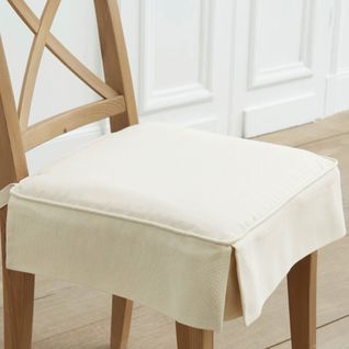 Galette 40x40 Blanc Ivoire En Coton