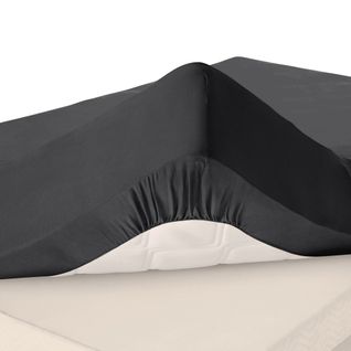Drap-housse Grand Bonnet 90x190x32 Gris Anthracite En Coton