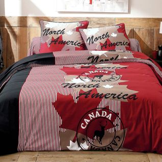 Drap-housse 140x190x28 Rouge En Coton