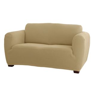 Housse Canapé 2 Places Beige En Polyester