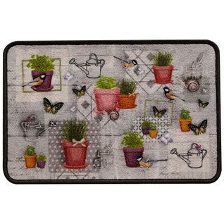 Tapis De Cuisine 50x140 Gris En Textile