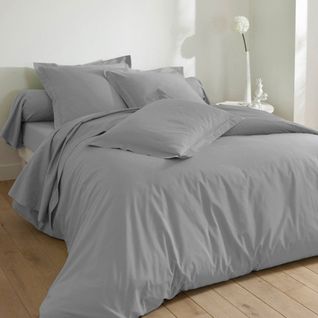 Housse De Couette 200x200 Gris En Coton