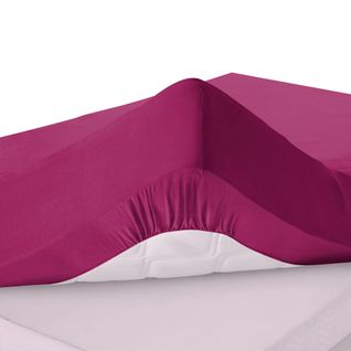 Drap-housse Grand Bonnet 140x200x32 Rose Indien En Coton