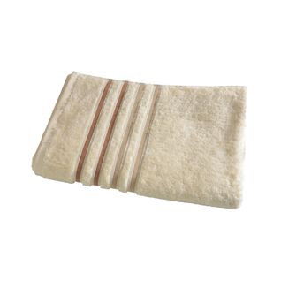 Serviette De Toilette 50x100 Blanc Écru En Acrylique
