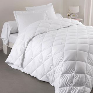 Couette Tempérée 260x240 Blanc En Polyester