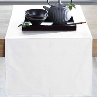 Chemin De Table 48x150 Blanc En Coton