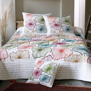 Plaid 150x150 Multicolore En Coton 250 G/m²