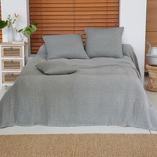 Housse D'oreiller 65x65 Gris Perle En Coton