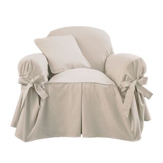 Housse Fauteuil 1 Place Beige En Coton