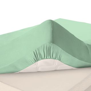 Drap-housse Grand Bonnet 180x200x30 Vert Jade En Coton