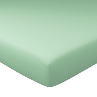 Drap-housse Grand Bonnet 90x200x32 Vert Jade En Coton