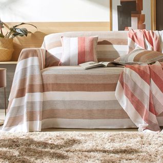Jeté De Canapé 230x250 Beige En Coton