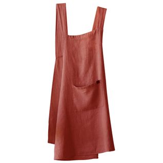 Tablier 90x130 Orange Terracotta En Lin