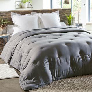 Couette Chaude 260x240 Gris En Polyester