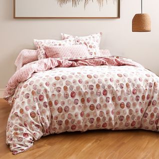 Drap-housse 140x190x28 Rose En Coton