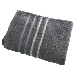 Drap De Bain 70x140 Gris Foncé En Acrylique