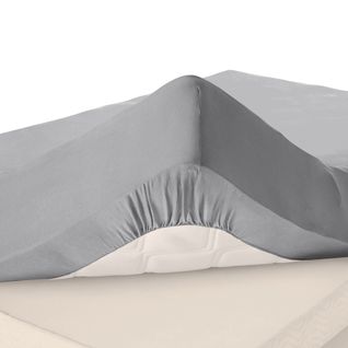 Drap-housse Grand Bonnet 140x200x30 Gris Minéral En Coton