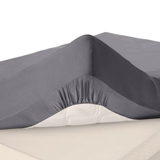 Drap-housse Grand Bonnet 140x200x30 Gris Souris En Coton