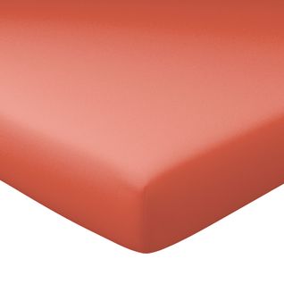 Drap-housse Grand Bonnet 120x200x40 Orange Poterie En Coton