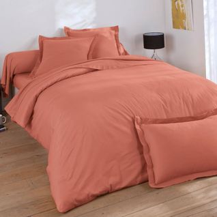 Drap-housse 90x200x28 Orange Poterie En Coton