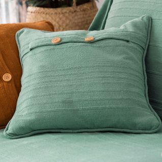 Jeté De Canapé 270x250 Vert Céladon En Coton