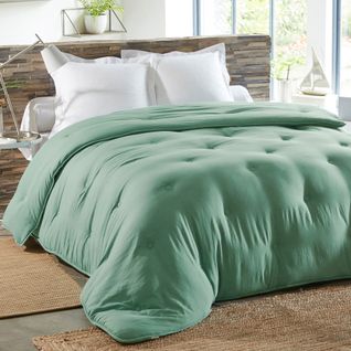 Couette Chaude 260x240 Vert Céladon En Polyester
