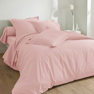 Taie Volant 63x63 Rose Thé En Coton