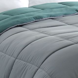 Couette Tempérée 260x240 Gris Moyen En Polyester