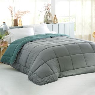 Couette Très Chaude 200x200 Gris Moyen En Polyester