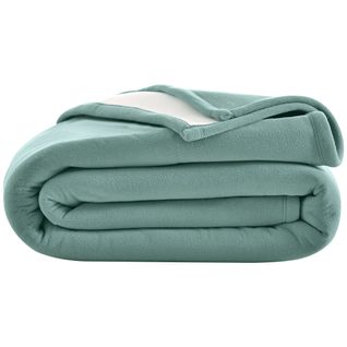 Couverture  Très Chaude 220x240 Vert Eucalyptus En Polyester