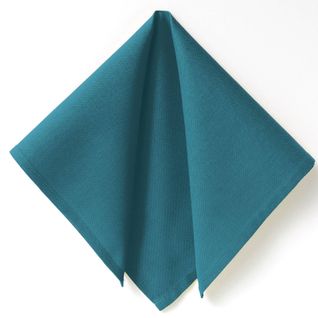 Serviette De Table 43x43 Bleu Canard En Coton
