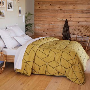 Plaid 150x200 Jaune Moutarde En Polyester