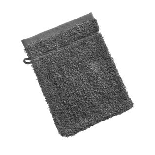 Lot De 2 Gant De Toilette 15x20 Gris Foncé En Coton