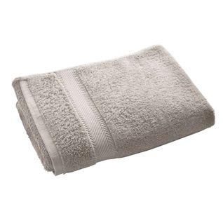 Drap De Bain 100x150 Gris Galet En Coton