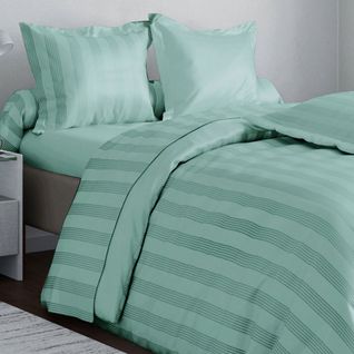 Housse De Couette 140x200 Bleu Céladon En Coton