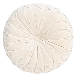 Coussin Rond Beige En Coton