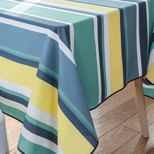 Nappe 150x200 Bleu Vert En Coton