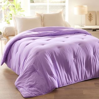Couette Chaude 140x200 Violet Lilas En Polyester